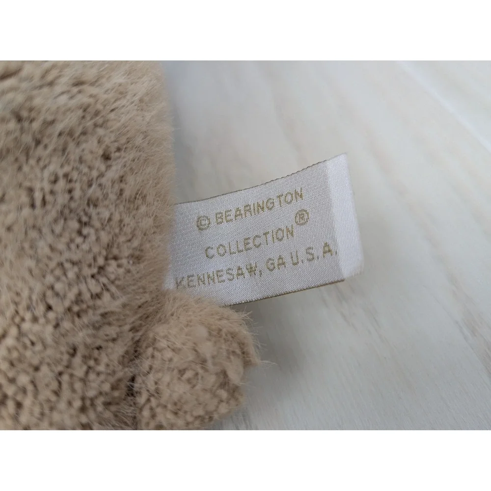 Bearington Collection Teddy Bear Plush Fuzzy Fur Tan Cream
